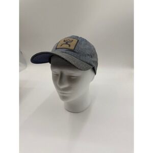 HOOEY Mens LXL Baseball Cap Blue Denim Patch Logo Flexfit
